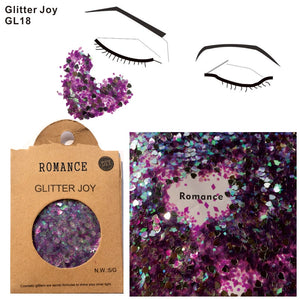 GL18 one pack of Heart Shape Romance Beard Eye Glitter