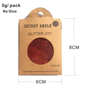 GL17 one pack of Passhion Red Secret Angle Chunky Eye Glitter