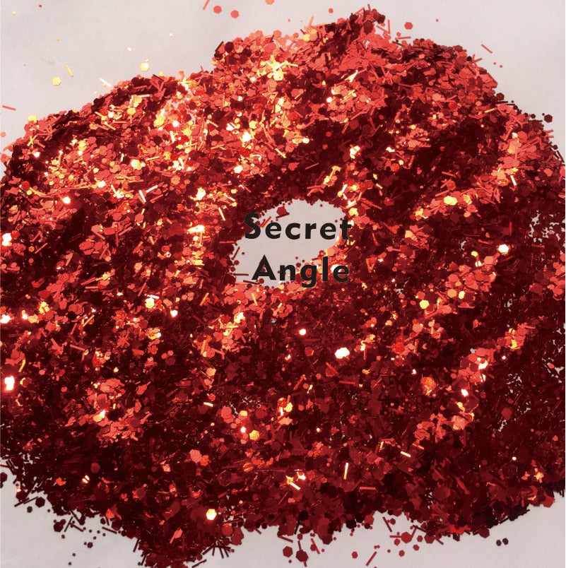 GL17 one pack of Passhion Red Secret Angle Chunky Eye Glitter