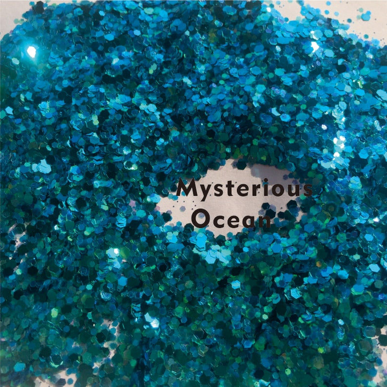 GL10  one pack of  Blue Mysterious Ocean Theme Festival Eyebrow Face Glitter