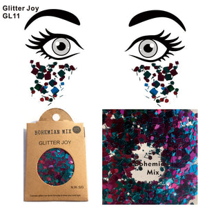 GL11  one pack of  Bohemian Mix  Festival  Face& Body Glitter