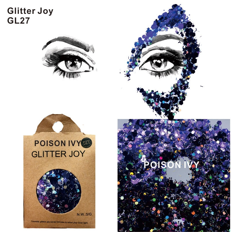 GL27 one pack of Poison Ivy Party Face Glitter