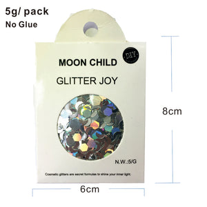 GL34 one pack of Silver Moon Child Face Glitter