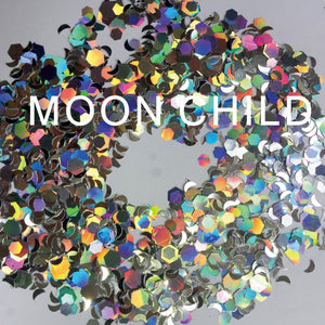 GL34 one pack of Silver Moon Child Face Glitter