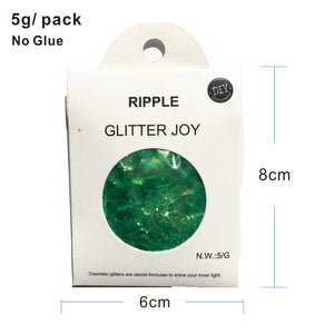 GL31 one pack of Green Ripple Festival Face and Body Cosmetic Glitter