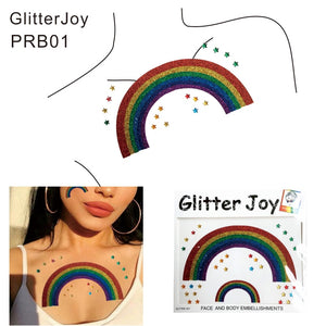 PRB01  1Pc  Colorful Rainbow Pride Body and Face Jewel