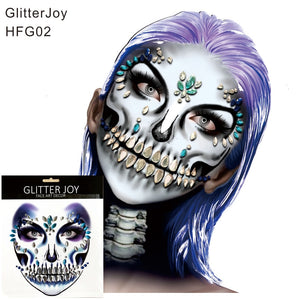 HFG02  1Pc Skull Face Gem