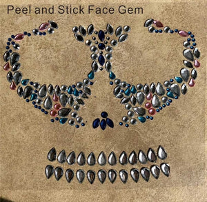 HFG07  1Pc  Festival Face Jewel Rhinestone with Gem