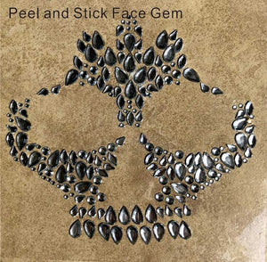 HFG13  1Pc  Festival Skull Bone Face Jewel