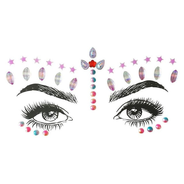 Temporary Face Tattoo Rhinestone