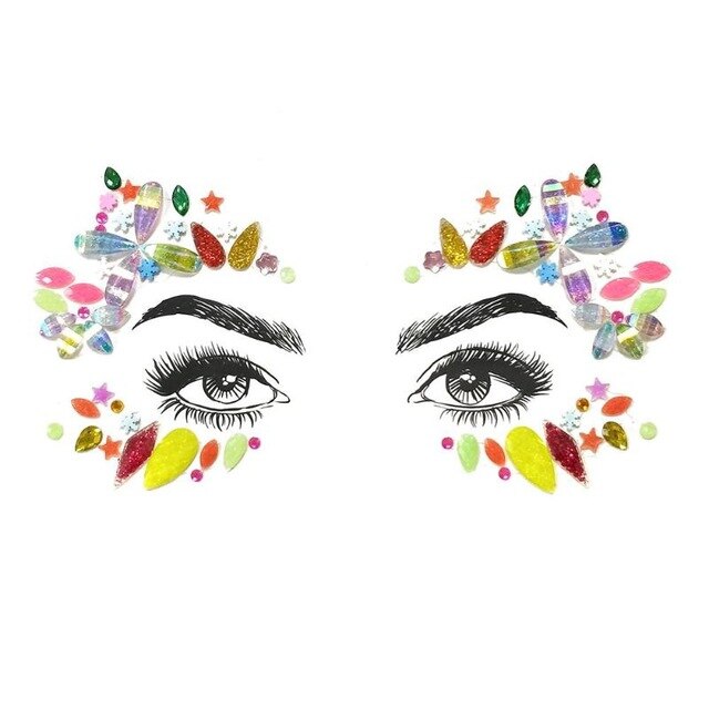 Temporary Face Tattoo Rhinestone