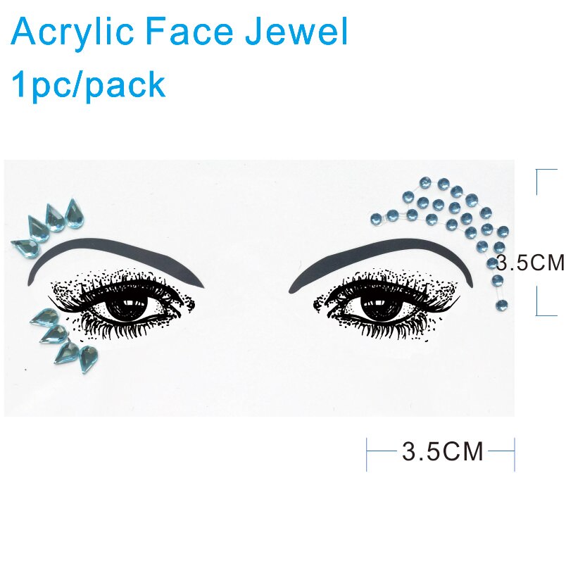 AFG07 1Pc  Acrylic Face Gem