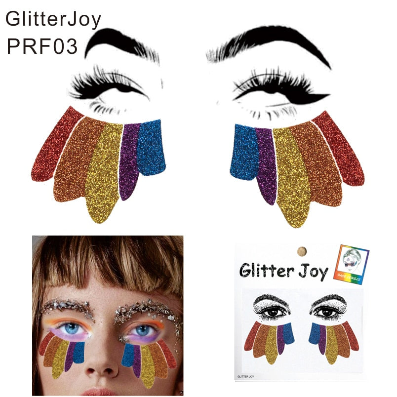 PRF03  1Pc  Under Eye Colorful Rainbow Pride