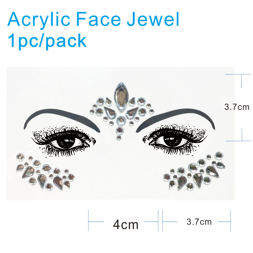 AFG01 1Pc  Acrylic Face Jewel