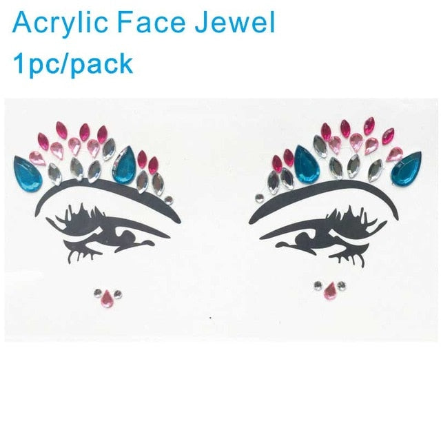 AFG03 1Pc  Acrylic Face Gem