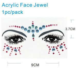 AFG06 1Pc  Forehead Bindi Acrylic Face Gem