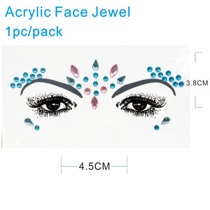 AFG09 1Pc  Acrylic Face Gem