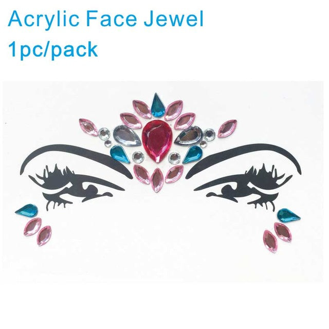 AFG05 1Pc  Forehead Bindi Acrylic Face Gem