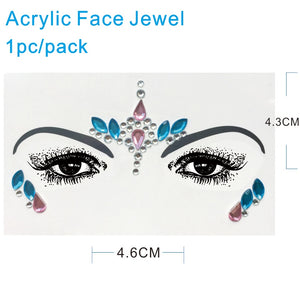 AFG08 1Pc  Acrylic Face Gem