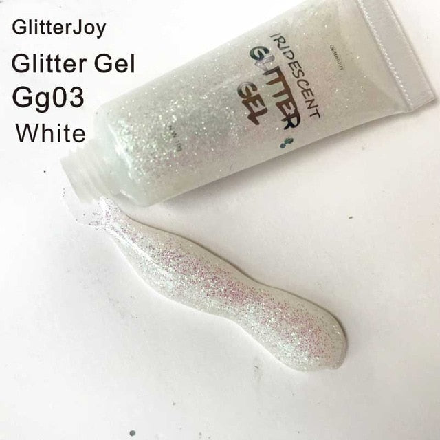 GG03   10G/TUBE White Small Glitter Gel for Hair Glitter Root ,Glitter Hair Styling Accessory