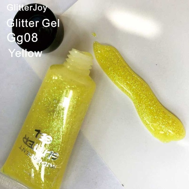 GG03   10G/TUBE White Small Glitter Gel for Hair Glitter Root ,Glitter Hair Styling Accessory