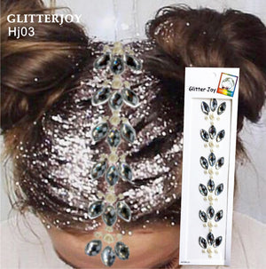 HJ03  1Pc  Leafed  Glitter Joy Hair Jewel  Fore Head